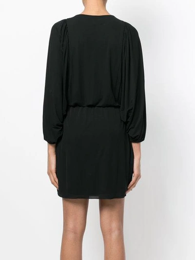 Shop Saint Laurent Key-hole Mini Dress In Black
