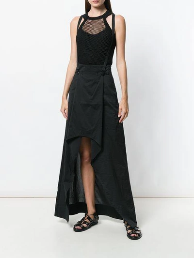 Shop Lost & Found Ria Dunn Origami Style Bretelle Skirt - Black