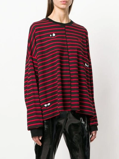 Shop Mcq By Alexander Mcqueen Swallow Striped T-shirt