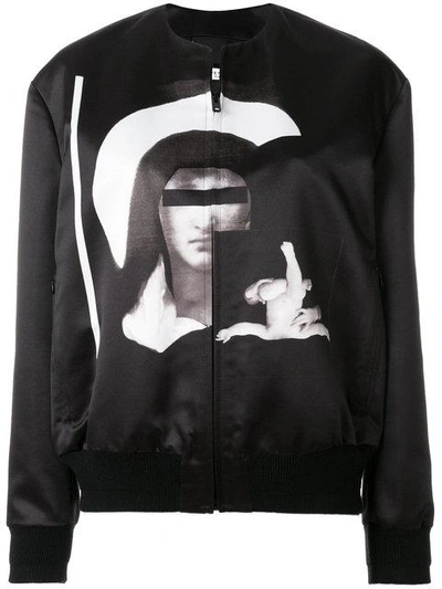 Shop Givenchy Madonna Printed Bomber Jacket In Black