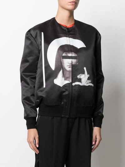 Shop Givenchy Madonna Printed Bomber Jacket In Black