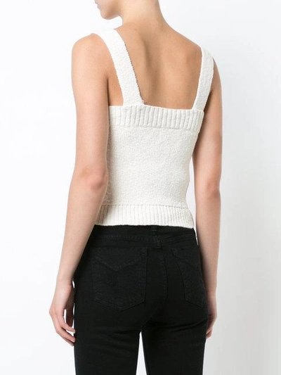 Shop Derek Lam 10 Crosby Cropped Knit Top With Buttons