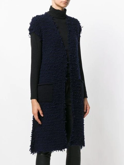 Shop Lamberto Losani Knitted V In Blue