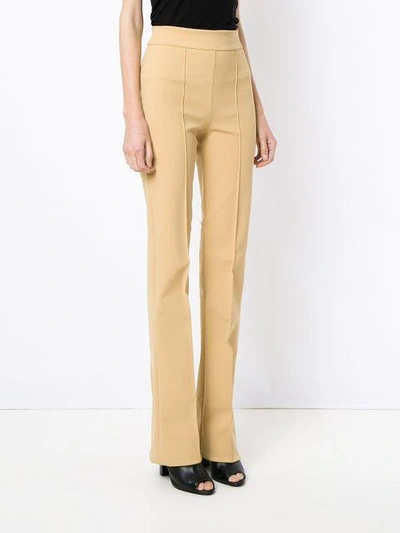 Shop Gloria Coelho High Waist Trousers In Neutrals