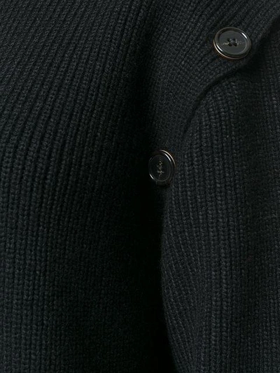 Shop Proenza Schouler Shoulder Button Detail Tunic In Black