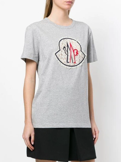 Shop Moncler Crew Neck Short-sleeve T-shirt In Grey