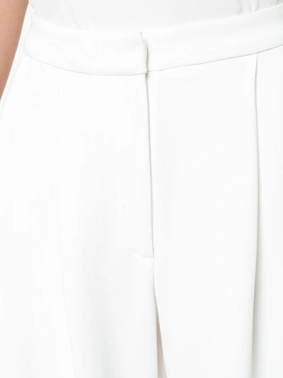 Shop Adam Lippes Mid-rise Pleated Culottes In White