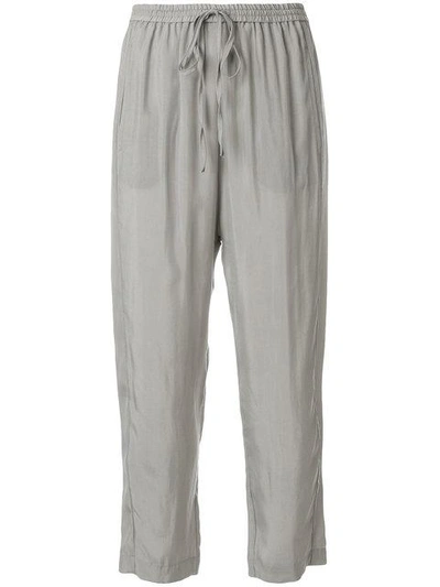 Shop Ilaria Nistri Elasticated Waist Trousers In Grey