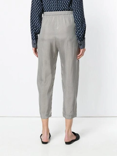 Shop Ilaria Nistri Elasticated Waist Trousers In Grey