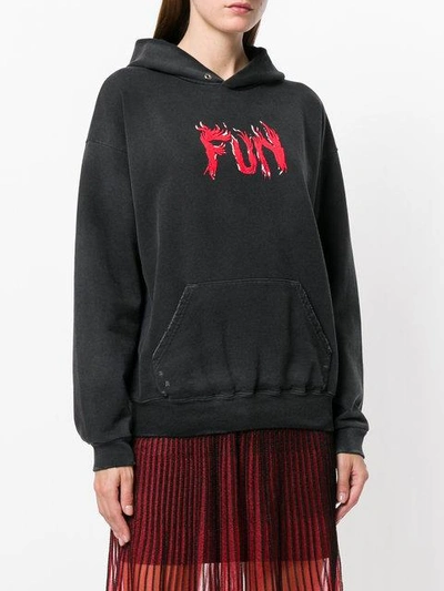 Shop Givenchy Fun Printed Hoodie In Black