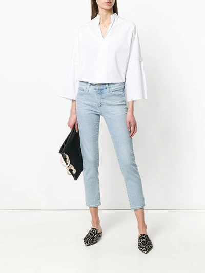 Shop Ag Cropped Jeans In Blue