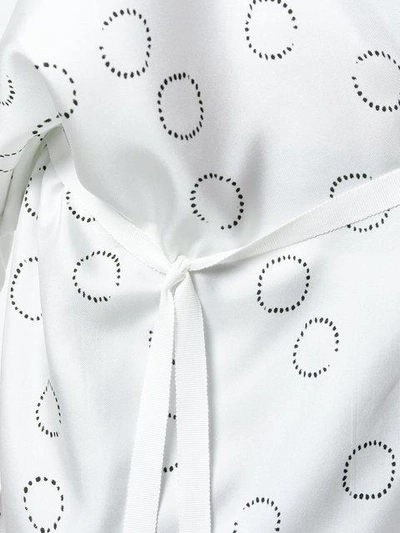 Shop Ann Demeulemeester Circle Print Asymmetrical Blouse - White
