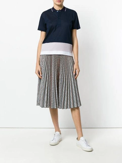 Shop Golden Goose Cropped Polo Shirt In Blue