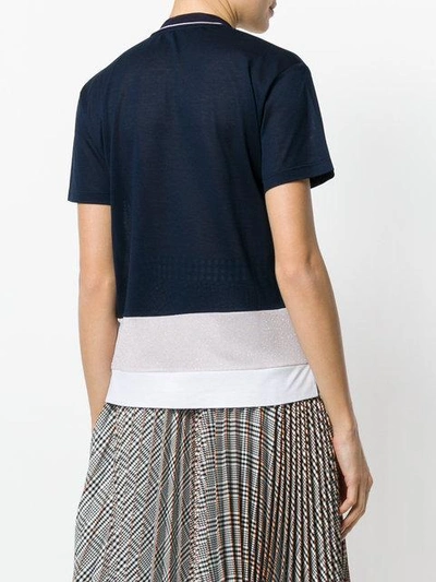 Shop Golden Goose Cropped Polo Shirt In Blue