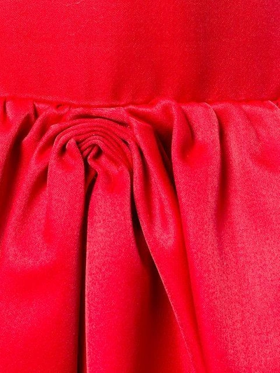 Shop Prada Ruffled Hem Midi Skirt - Red