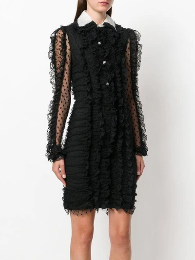 Shop Philosophy Di Lorenzo Serafini Ruched Lace Dress - Black