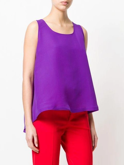 Shop Rochas Flared Cami In Purple