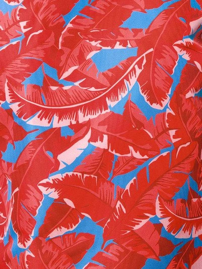 Shop Msgm Palm Print Blouse - Red