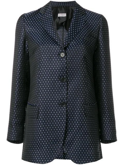 Shop Alberto Biani Button Up Blazer In Blue