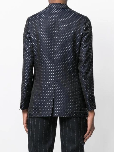 Shop Alberto Biani Button Up Blazer In Blue