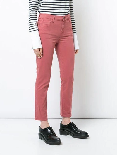 Shop J Brand Cropped Trousers - Red