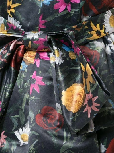 Shop Alice And Olivia Alice+olivia Floral Print Bow Dress - Black