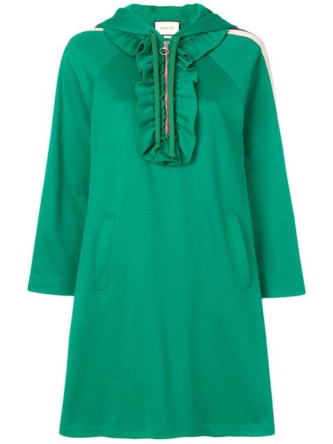 gucci hooded jersey dress