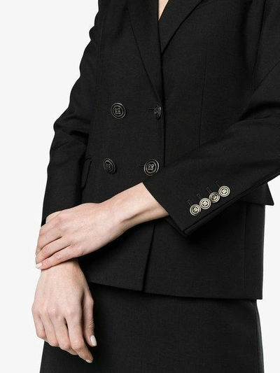 Shop Givenchy Double Breasted Fitted Jacket In Black