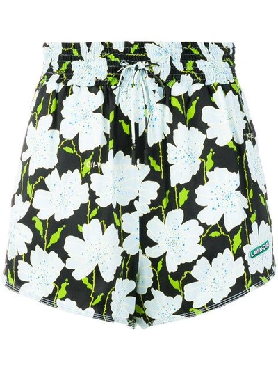 Shop Off-white Floral Shorts In Multicolour