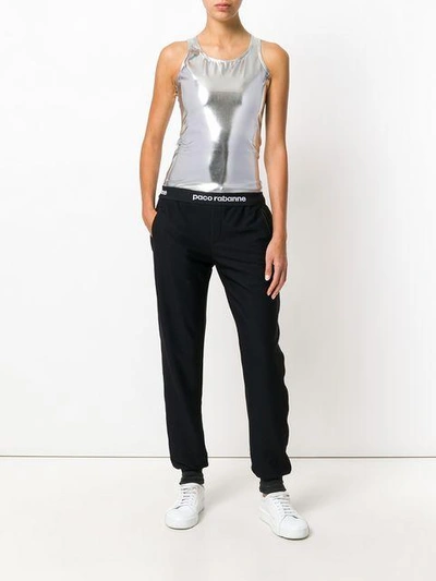 Shop Paco Rabanne Metallic Fitted Tank Top