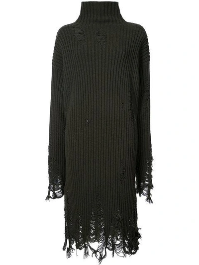 frayed sweater dress