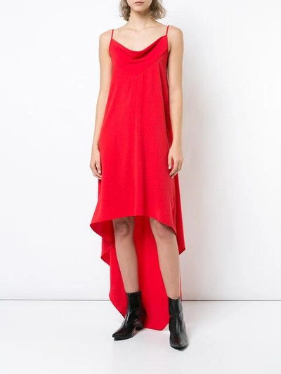 Shop Gareth Pugh Asymmetric Length Dress - Red
