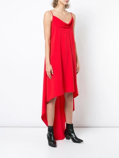 Shop Gareth Pugh Asymmetric Length Dress - Red