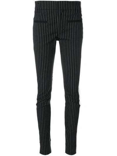 Shop Haider Ackermann Slim Pinstriped Trousers In Black