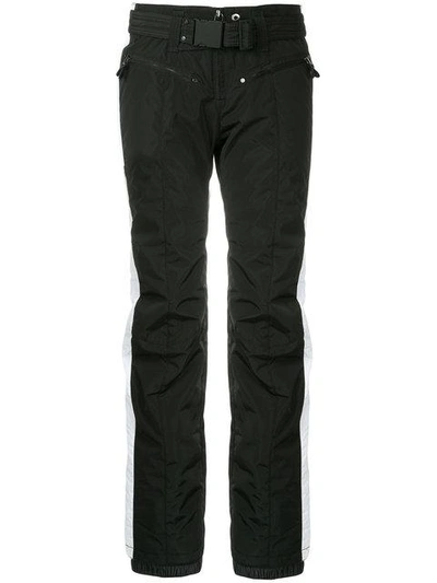 Shop Kru Side Striped Ski Trousers - Black