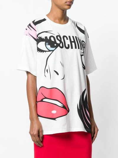 Shop Moschino Crying Portrait T-shirt