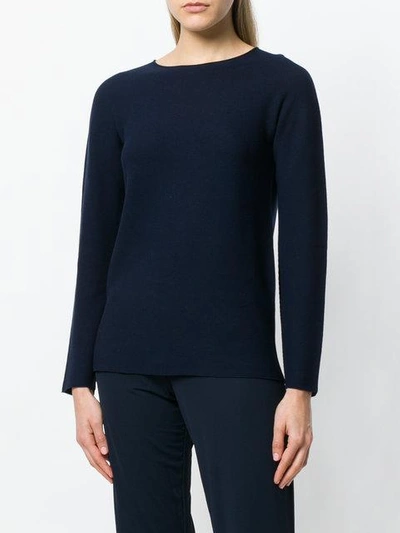 Shop Le Tricot Perugia Fine Knit Sweater In Blue