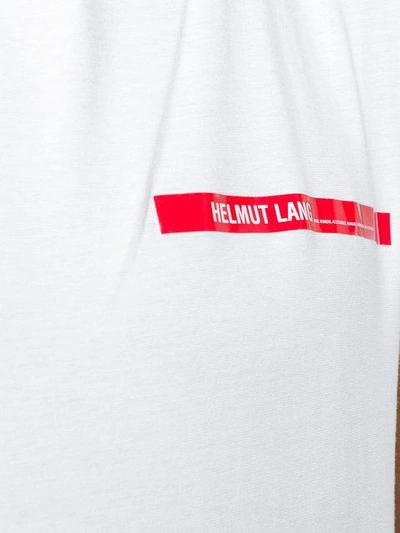 Shop Helmut Lang Distressed Logo Tank - White