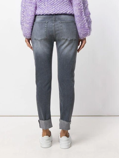 Shop 7 For All Mankind Slim Illusion Washed Jeans In Grey