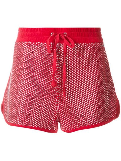 Shop Juicy Couture Swarovski Embellished Velour Shorts