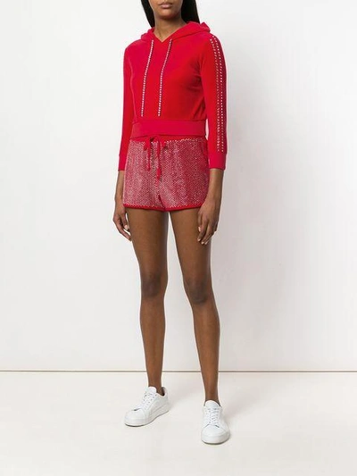 Shop Juicy Couture Swarovski Embellished Velour Shorts
