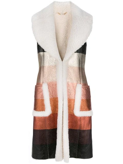 Shop Fendi Dégradé Effect Gilet In Multicolour