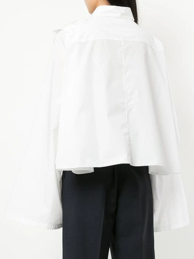 Shop Jil Sander Sequin-embellished Bib Shirt In White