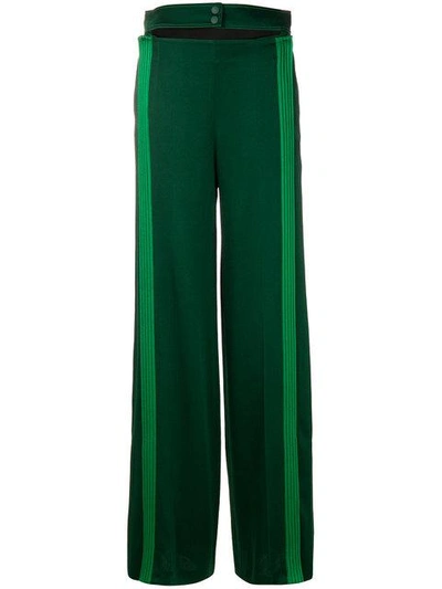 Shop Valentino Hammered Trousers - Green