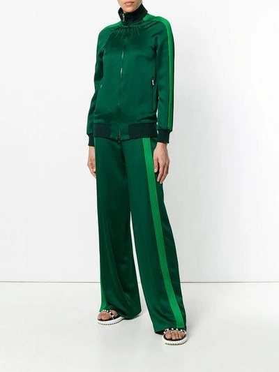 Shop Valentino Hammered Trousers - Green