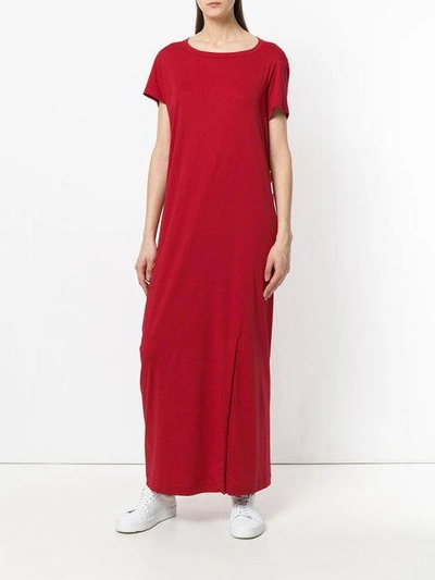 Shop Y-3 Striped Panel Dress - Red