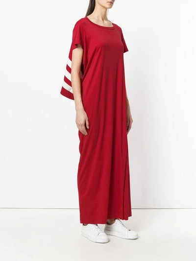 Shop Y-3 Striped Panel Dress - Red