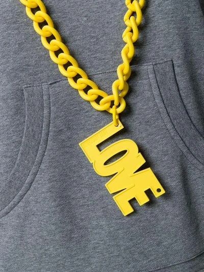 Shop Love Moschino Logo Chain Shortsleeved Hoodie