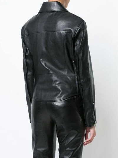 Shop Yang Li Slim Biker Jacket In Black