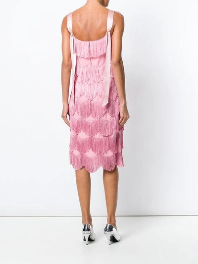 Shop Marc Jacobs Fringe Party Dress In Pink